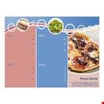 Customizable Menu Templates for Restaurants example document template