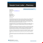 Pharma Internship Application: Health, Intern, Community, Pharmacy - Bendigo example document template