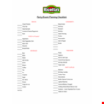 Party Event Planning Checklist Template example document template