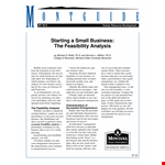 Small Business Feasibility Analysis Template example document template