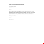 Template: Professional Sick Leave Email Subject Line After Your Absence example document template