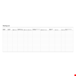 Company Contact List Template - Required & Optional Fields example document template