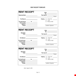 Rent Receipt Template example document template