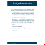 Free Budget Presentation Template example document template