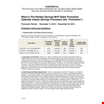 Sales Promotion example document template