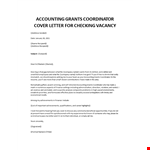 Grants Proposals Finance Professional cover letter example document template