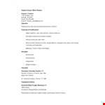 Student Finance Officer Resume example document template