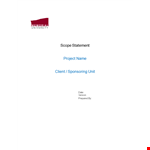 Project Scope Example - Define, Deliver, and Follow the Project Scope example document template