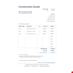 Construction Quotation Template - Create Custom Quotes in Minutes example document template 