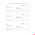Editable Receipt example document template