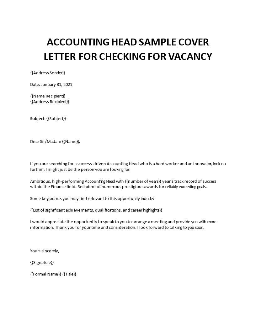 cover letter for senior accountant job