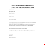 Senior accountant cover letter template example document template
