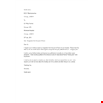 Resignation Sample For Nurse example document template