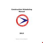 Construction Project Schedule Template | Efficient Planning example document template