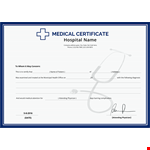 Medical Certificate example document template