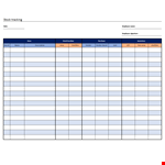 Download Stock Tracking Template Free | Bizzlibrary example document template