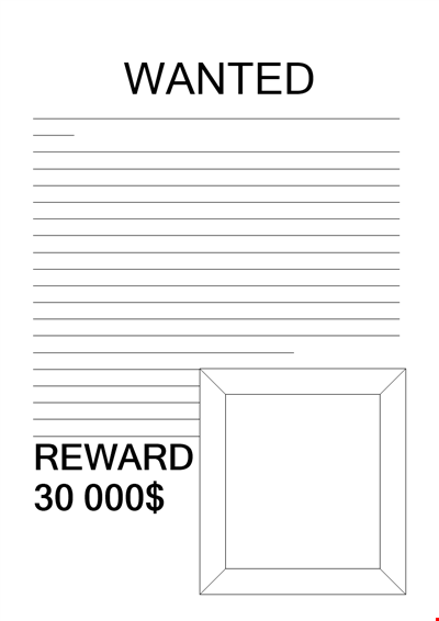 Wanted Poster Template