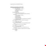 Project Vendor Contract Template example document template