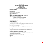 Lecturer Curriculum Vitae example document template