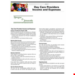 Track Daycare Payments & Expenses | Business Income Template example document template