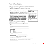 Rent Receipt Template - Easily Record Landlord Payments | Check & Cash Receipt example document template
