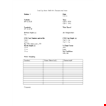 Log Sheet for Tracking Station Depth example document template