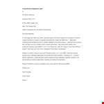 Formal Director Resignation Letter example document template