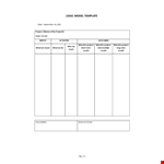 Logic model template example document template