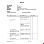 Test Case Template - Create, Manage and Track Test Cases | Hotwire example document template
