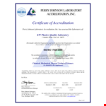Laboratory Quality Management Certificate example document template
