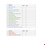 Free Clothes Checklist Template - Never Miss an Item example document template