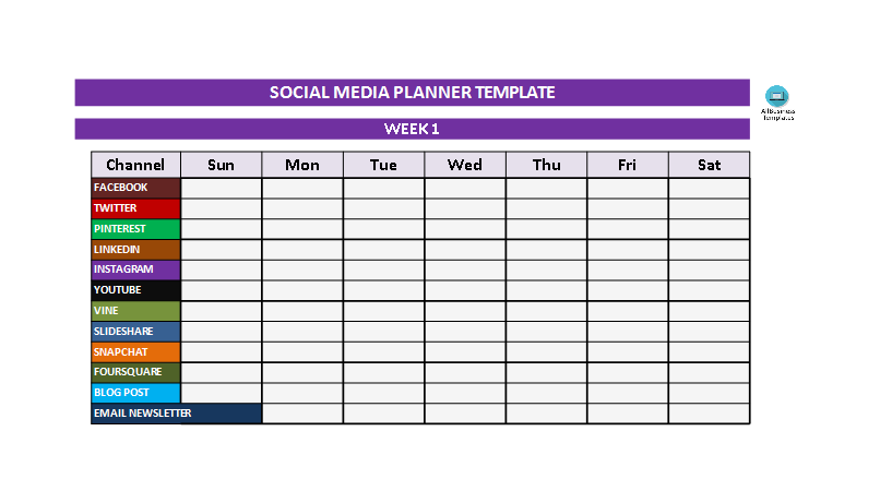 social media planner template