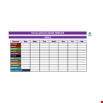 Social Media Planner Template example document template