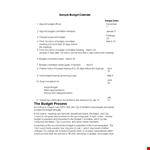 Effective Meeting Budget: Tips & Sample Templates | Committee example document template