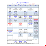Fitness Schedule example document template