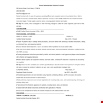 Dental Administration Resume Example example document template