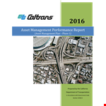 Sample Asset Management - Improving Performance and Enhancing Asset Efficiency example document template