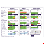 Semester Academic Calendar example document template