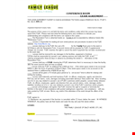 Conferernce Room Lease Agreement example document template