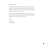 Recognition Letter for Employee | Company's Commitment to Recognition example document template
