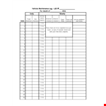 Vehicle Maintenance Log Template - Keep Track of Your Vehicle's Maintenance and Mileage example document template