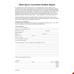 Insurance Incident Report example document template