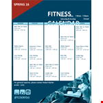 Get Fit with Our Fitness Spring Calendar Template - Training, Workout, Fitness example document template