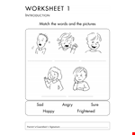 Simple Kids Worksheet Template example document template
