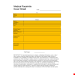 Medical Fax Cover Sheet example document template
