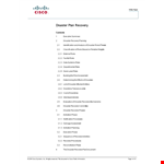 Create a Robust Disaster Recovery Plan to Mitigate Risks | Download Template example document template