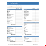Wedding Budget Template Pdf Download Gjryuyfan example document template