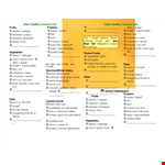 Heart Healthy Grocery List: Get Fresh Vegetables, Whole Foods, and Sauces example document template