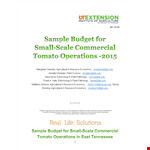 Commercial Production Budget Template example document template