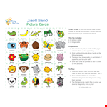 Free Bingo Jungle Card example document template 